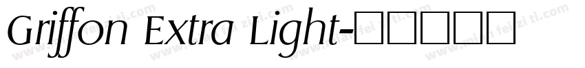 Griffon Extra Light字体转换